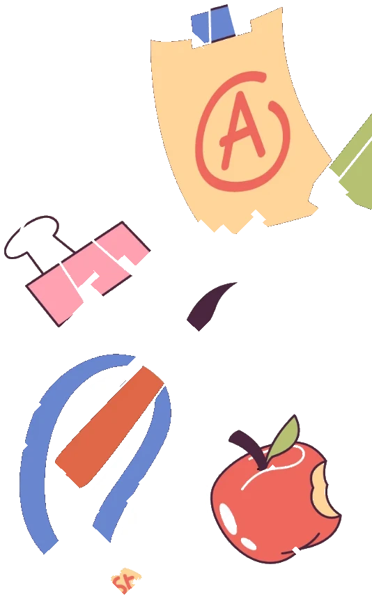 文具與筆記插圖